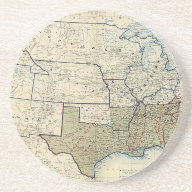 Dessous De Verre En Grès États-Unis Juin 1864 (Devant)