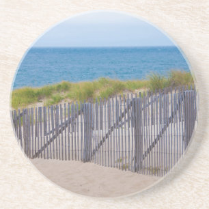 Dessous De Verre En Grès États-Unis, Massachusetts. Dunes et sentier