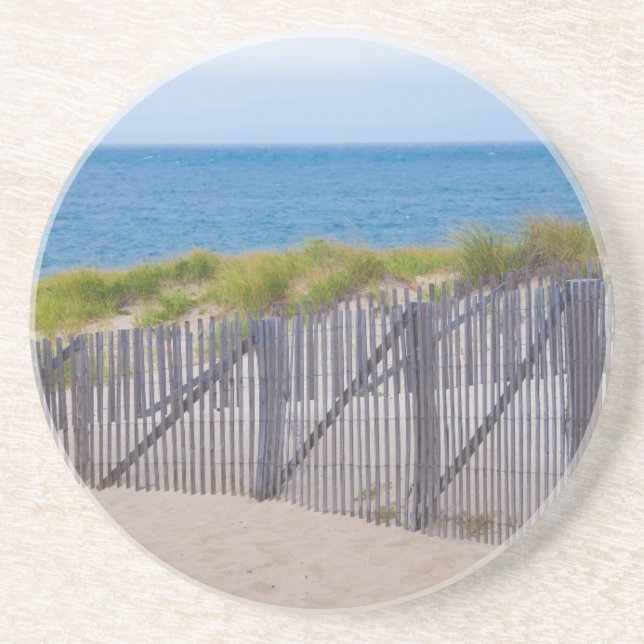 Dessous De Verre En Grès États-Unis, Massachusetts. Dunes et sentier (Devant)