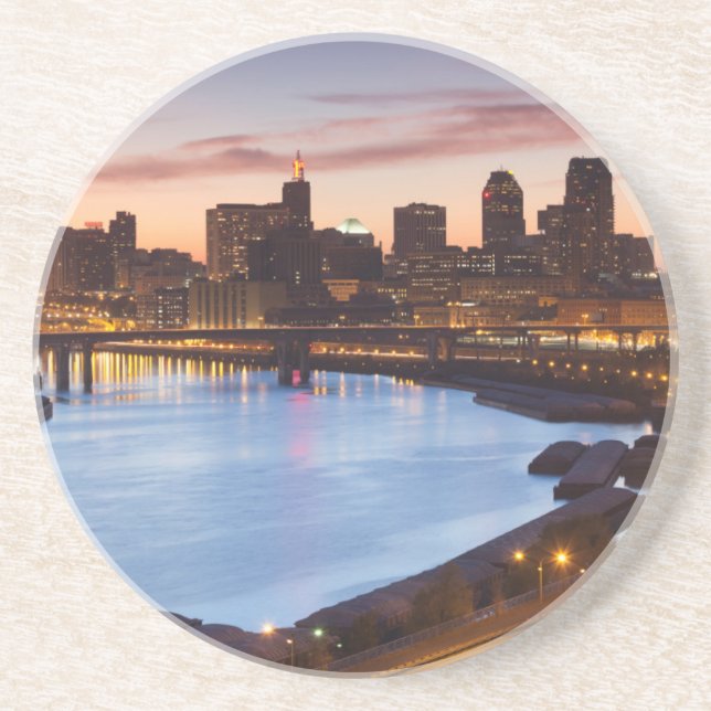 Dessous De Verre En Grès États-Unis, Minnesota, Minneapolis, Saint-Paul 2 (Devant)