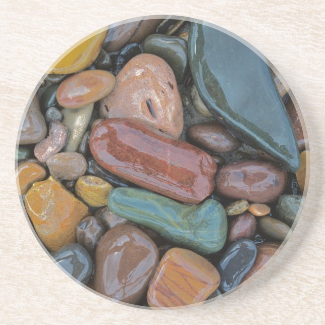 Dessous De Verre En Grès États-Unis, Montana, Clark Fork River, Stones (Devant)