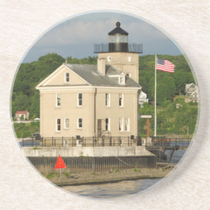 Dessous De Verre En Grès États-Unis, New York, Kingston, Hudson River. Rond