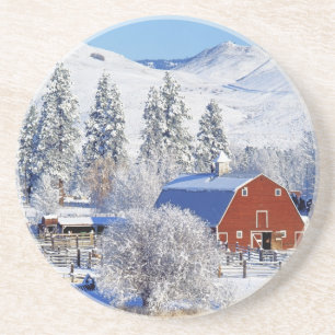 Dessous De Verre En Grès États-Unis, Washington, Methow Valley, Granges dan