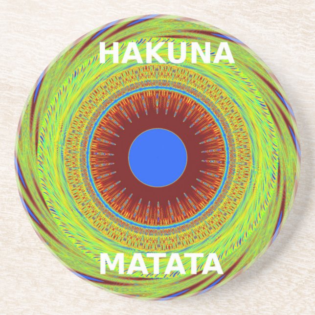 Dessous De Verre En Grès Ethnic Avoir une belle journée et une meilleure nu (Devant)