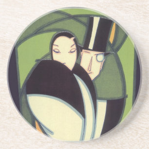 Dessous De Verre En Grès Étiquette de légume vintage Topper, Romance Art Dé