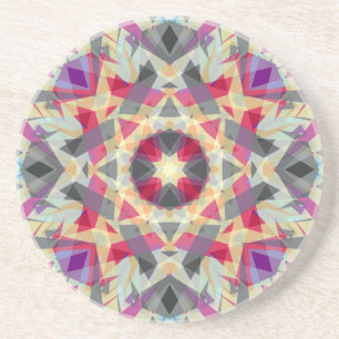 Dessous De Verre En Grès Étoile de Noël Jolly Grey Fun violet rouge vif