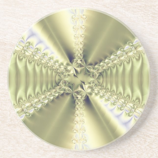 Dessous De Verre En Grès Étoile métallique (Devant)