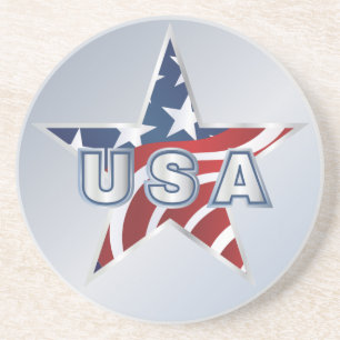 Dessous De Verre En Grès Étoile USA