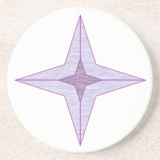 Dessous De Verre En Grès Étoile violette (Devant)
