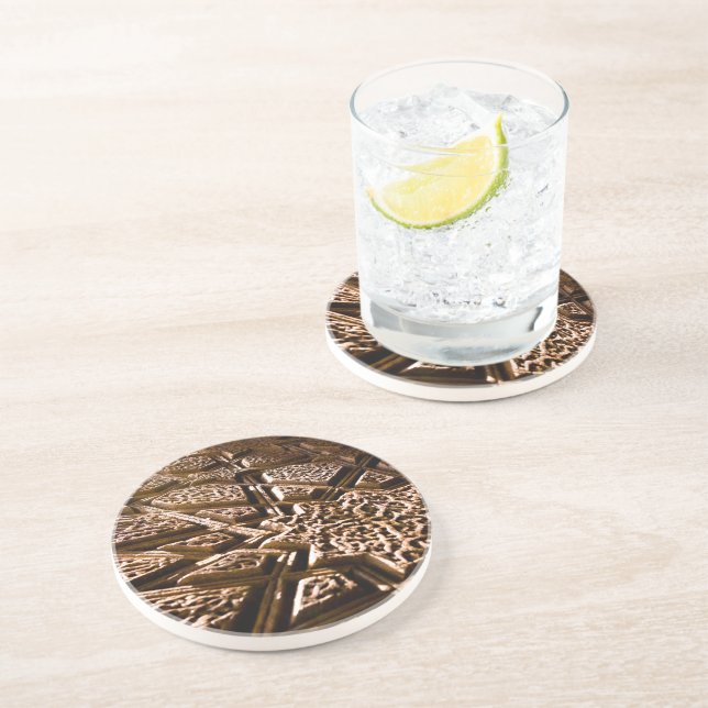 Dessous De Verre En Grès Étoiles d'argile terrestre (Côté)