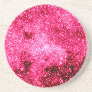 Dessous De Verre En Grès Étoiles roses chaudes