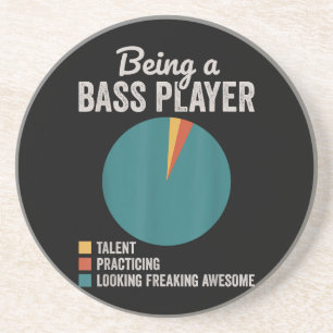 Dessous De Verre En Grès Être un musicien bassis Funny Bass Guitar Joueur