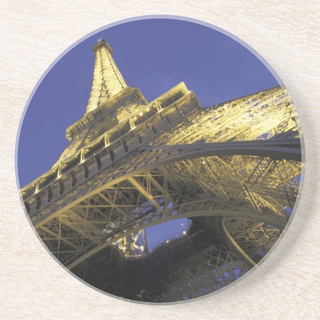 Dessous De Verre En Grès Europe, France, Paris, tour Eiffel, soir 2 (Devant)