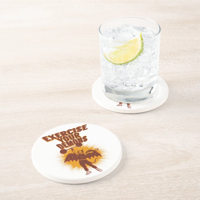 Dessous De Verre En Grès Exercez vos démons (Côté)