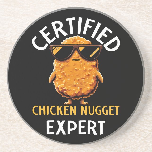 Dessous De Verre En Grès Expert certifié en nuggets de poulet (Devant)