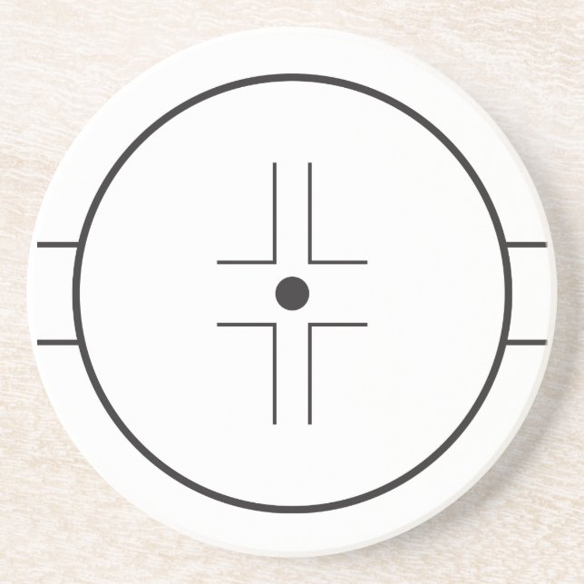 Dessous De Verre En Grès Face-off circle (Devant)