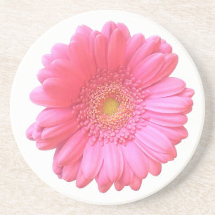 Dessous De Verre En Grès Faisée de gerbera rose