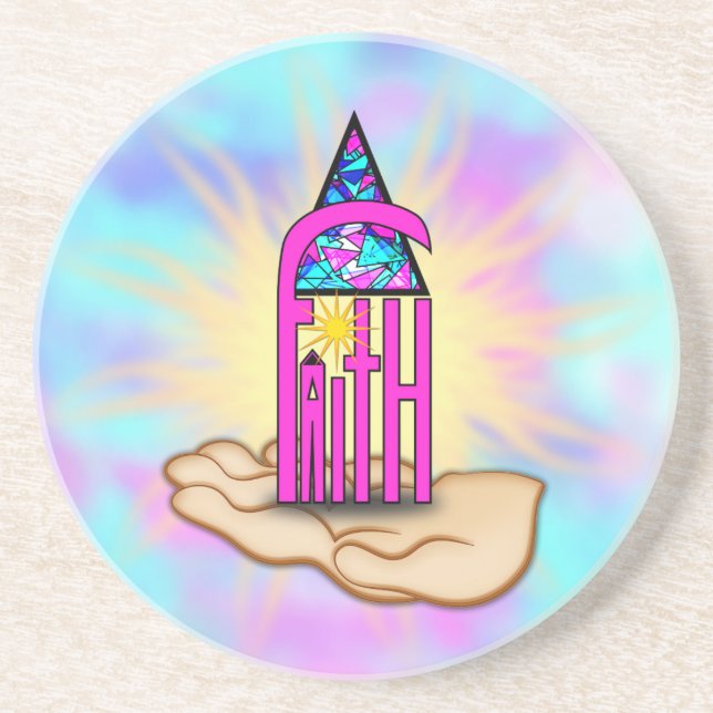 Dessous De Verre En Grès Faith ~ Steeple (Devant)