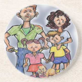 Dessous De Verre En Grès Famille triste