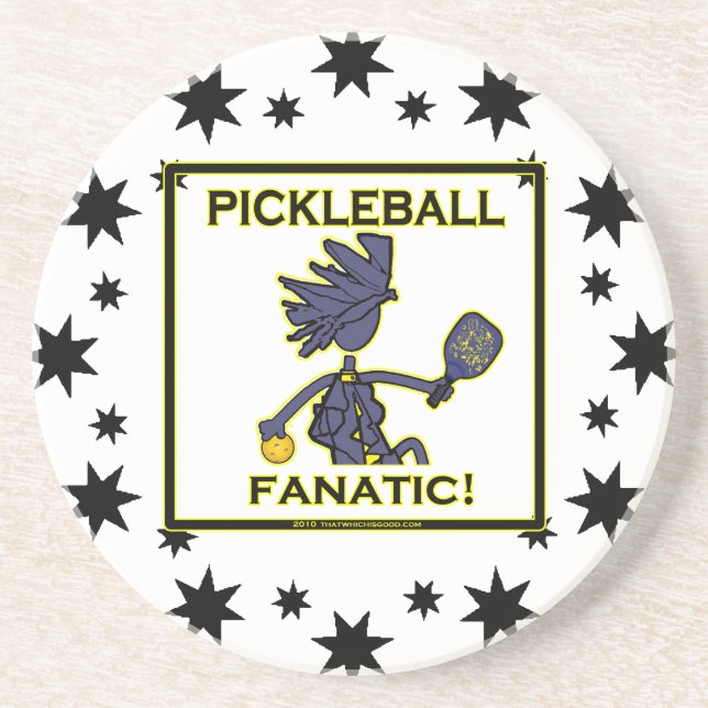 Dessous De Verre En Grès Fanatique de Pickleball (Devant)