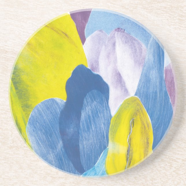 Dessous De Verre En Grès Faux Indigo III (Devant)