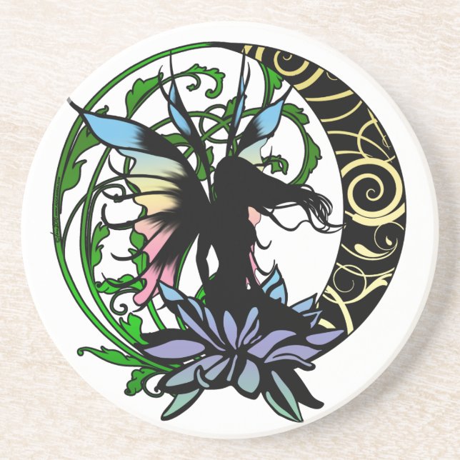 Dessous De Verre En Grès Fée de l'ombre du lotus (Devant)