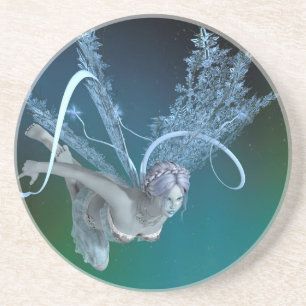 Dessous De Verre En Grès Fée d'hiver