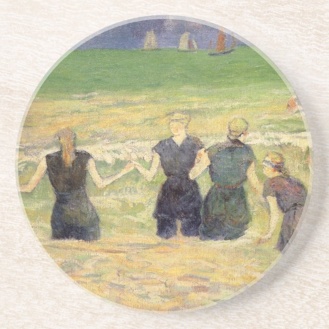 Dessous De Verre En Grès Femmes baignant Dieppe par Paul Gauguin (Devant)