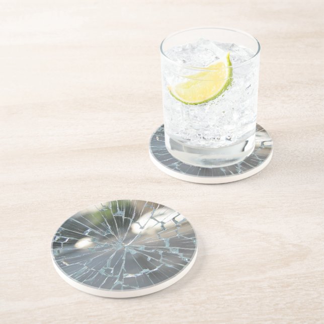 Dessous De Verre En Grès fenêtre cassée (Côté)