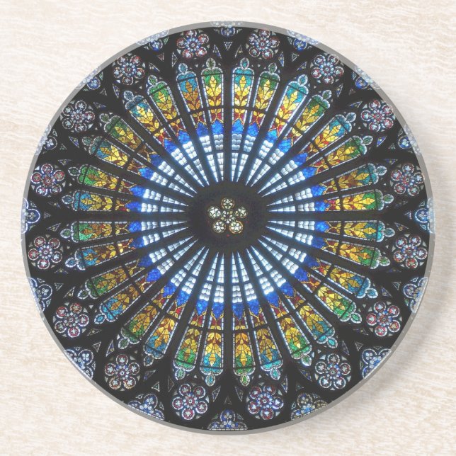 Dessous De Verre En Grès fenêtre rose (Devant)