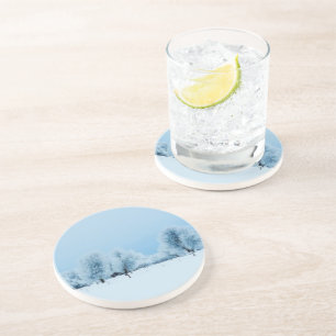 Dessous De Verre En Grès Ferme d'hiver