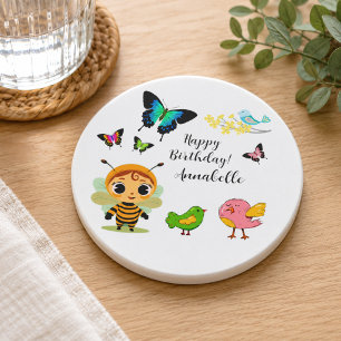 Dessous De Verre En Grès Fête de jardin pour enfants