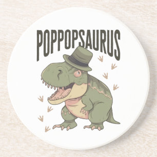 Dessous De Verre En Grès Fête des pères Grand-père Dinosaure Pappasaurus