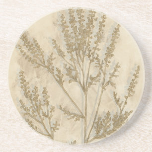 Dessous De Verre En Grès Feuillage doré II
