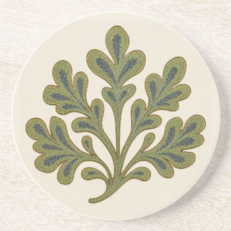 Dessous De Verre En Grès Feuille de chêne stylistique de William De Morgan