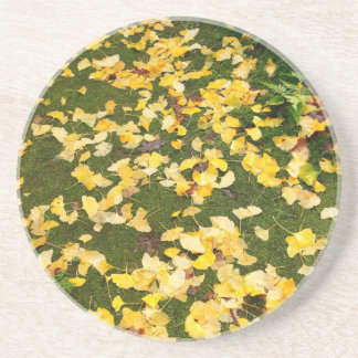 Dessous De Verre En Grès Feuille de ginkgo biloba