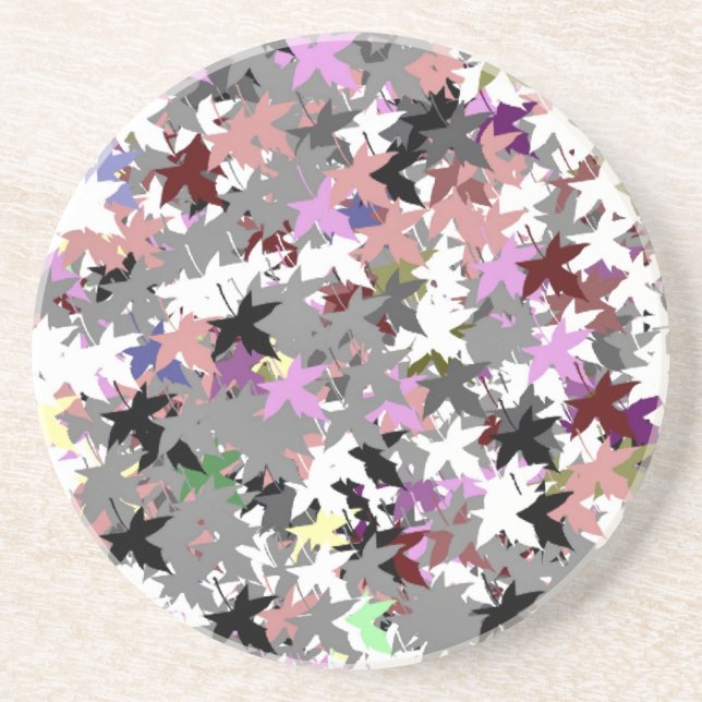 DESSOUS DE VERRE EN GRÈS FEUILLES ARBRES (Devant)