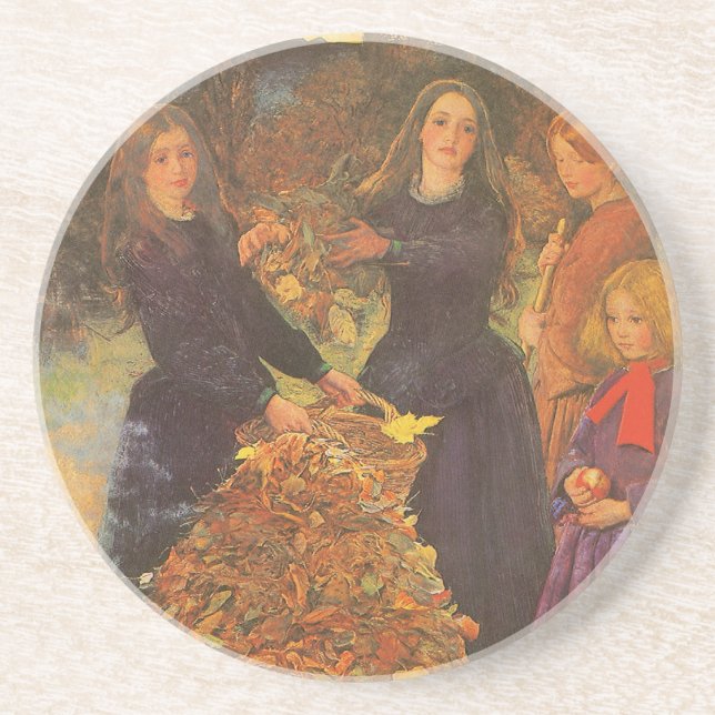 Dessous De Verre En Grès Feuilles d'automne par Sir John Everett Millais (Devant)