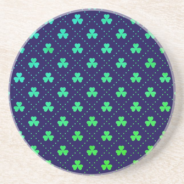 Dessous De Verre En Grès Feuilles de trèfle motif de la Saint-Patrick-53223 (Devant)