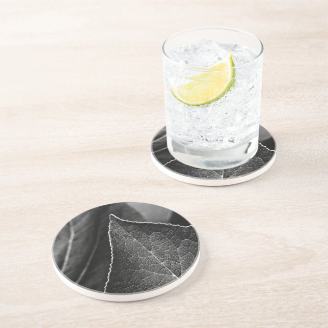 Dessous De Verre En Grès feuilles étant (Côté)