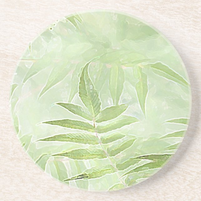 Dessous De Verre En Grès Feuilles Spirea - Art numérique (Devant)