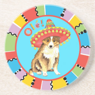 Dessous De Verre En Grès Fiesta Sheltie