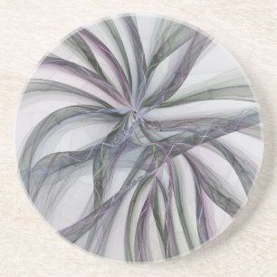 Dessous De Verre En Grès Filigree Motions Moderne Abstrait Fractale Balança