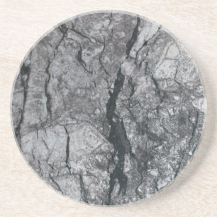 Dessous De Verre En Grès Finition en marbre noir ardoise nuageux strié