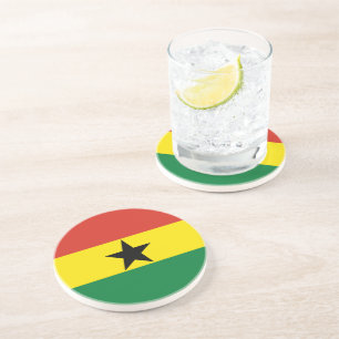Dessous De Verre En Grès Flag du Ghana