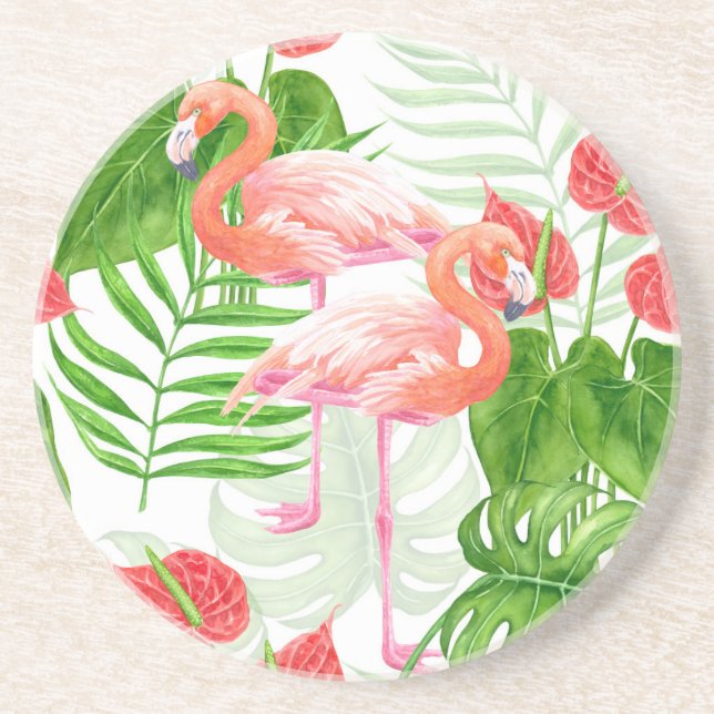 Dessous De Verre En Grès Flamant rose (Devant)