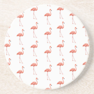 Dessous De Verre En Grès Flamant rose rose Motif simple