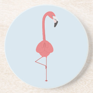 DESSOUS DE VERRE EN GRÈS FLAMANT ROSE YOGA