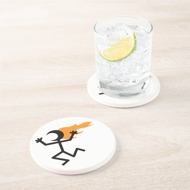 Dessous De Verre En Grès Flaming head (Côté)