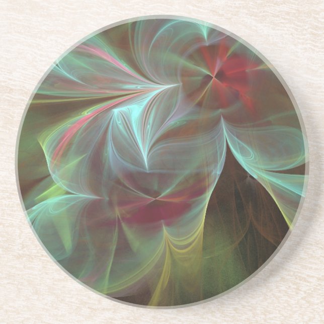 Dessous De Verre En Grès Flèches bleues et jaunes (Devant)